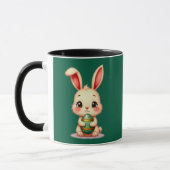 Cute Easter Bunny with Chocolate Egg caneca Mok (Links)