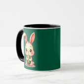 Cute Easter Bunny with Chocolate Egg caneca Mok (Voorkant links)
