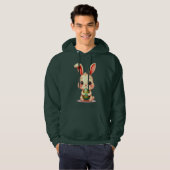 Cute Easter Bunny with Chocolate Egg moletom Hoodie (Voorkant volledig)