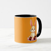 Cute Easter Bunny with Chocolate Eggs caneca Mok (Voorkant rechts)