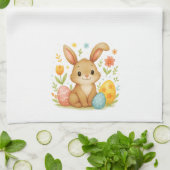Cute Easter Bunny with Eggs Kitchen Towel Theedoek (Gevouwen)