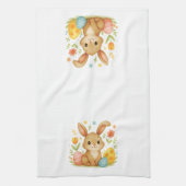 Cute Easter Bunny with Eggs Kitchen Towel Theedoek (Verticaal)