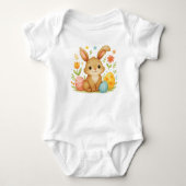 Cute Easter Bunny with Eggs Romper (Voorkant)