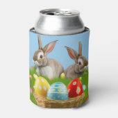 Cute Easter Bunnyfor voor een positieve stemming Blikjeskoeler (Blikje Voorkant)