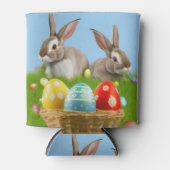 Cute Easter Bunnyfor voor een positieve stemming Blikjeskoeler (Voorkant)