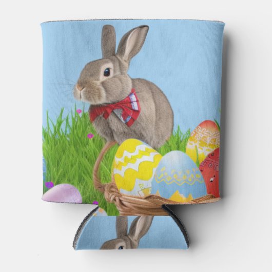 Cute Easter Bunnyfor voor een positieve stemming Blikjeskoeler (Voorkant)