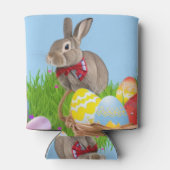 Cute Easter Bunnyfor voor een positieve stemming Blikjeskoeler (Achterkant)