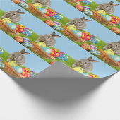 Cute Easter Bunnyfor voor een positieve stemming Cadeaupapier (Hoek)