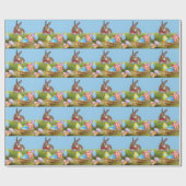 Cute Easter Bunnyfor voor een positieve stemming Cadeaupapier (Vlak)