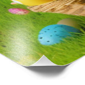 Cute Easter Bunnyfor voor een positieve stemming Foto Afdruk (Hoek)