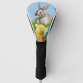 Cute Easter Bunnyfor voor een positieve stemming Golfheadcover (Voorkant)
