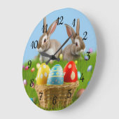 Cute Easter Bunnyfor voor een positieve stemming Grote Klok (Hoek)