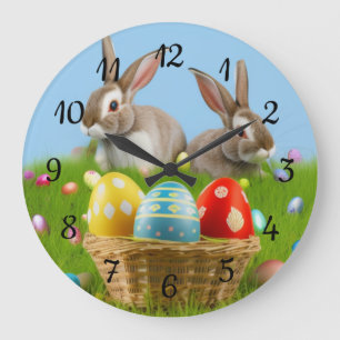 Cute Easter Bunnyfor voor een positieve stemming Grote Klok
