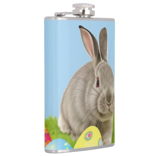 Cute Easter Bunnyfor voor een positieve stemming Heupfles (Rechts)