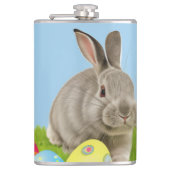 Cute Easter Bunnyfor voor een positieve stemming Heupfles (Voorkant)