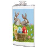 Cute Easter Bunnyfor voor een positieve stemming Heupfles (Links)