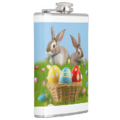 Cute Easter Bunnyfor voor een positieve stemming Heupfles (Rechts)