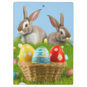 Cute Easter Bunnyfor voor een positieve stemming Klembord (Achterkant)