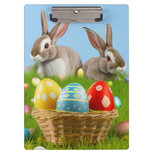 Cute Easter Bunnyfor voor een positieve stemming Klembord (Voorkant)