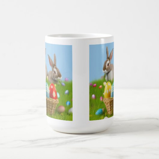 Cute Easter Bunnyfor voor een positieve stemming Koffiemok (Center)