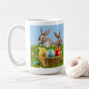 Cute Easter Bunnyfor voor een positieve stemming Koffiemok
