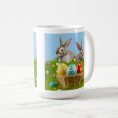 Cute Easter Bunnyfor voor een positieve stemming Koffiemok (Voorkant rechts)