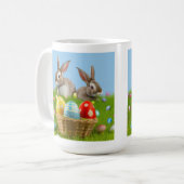 Cute Easter Bunnyfor voor een positieve stemming Koffiemok (Voorkant links)