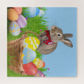 Cute Easter Bunnyfor voor een positieve stemming Legpuzzel (Horizontaal)