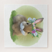 Cute Easter Bunnyfor voor een positieve stemming Legpuzzel (Horizontaal)