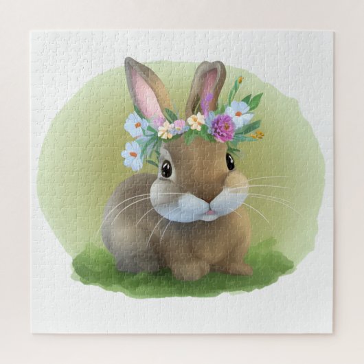 Cute Easter Bunnyfor voor een positieve stemming Legpuzzel (Verticaal)