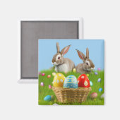 Cute Easter Bunnyfor voor een positieve stemming Magneet (Voorkant / Achterkant)