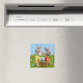 Cute Easter Bunnyfor voor een positieve stemming Magneet (Insitu (Vaatwasser))