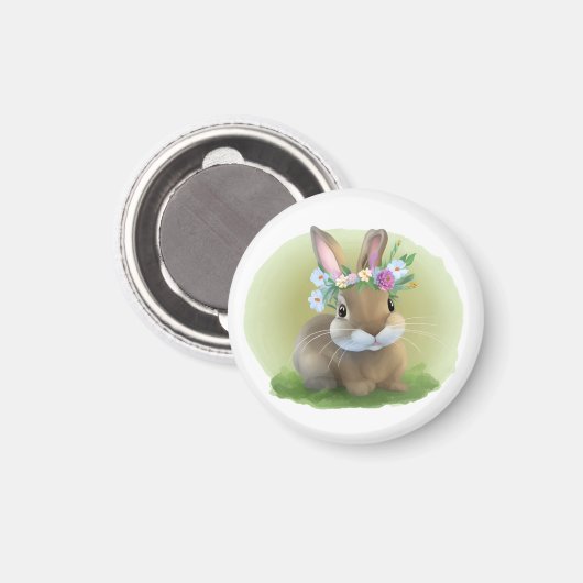 Cute Easter Bunnyfor voor een positieve stemming Magneet (Voorkant / Achterkant)