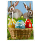 Cute Easter Bunnyfor voor een positieve stemming Medium Cadeauzakje (Voorkant)