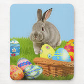 Cute Easter Bunnyfor voor een positieve stemming Muismat (Voorkant)