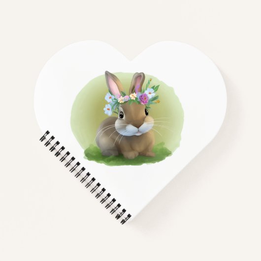 Cute Easter Bunnyfor voor een positieve stemming Notitieboek (Voorkant)