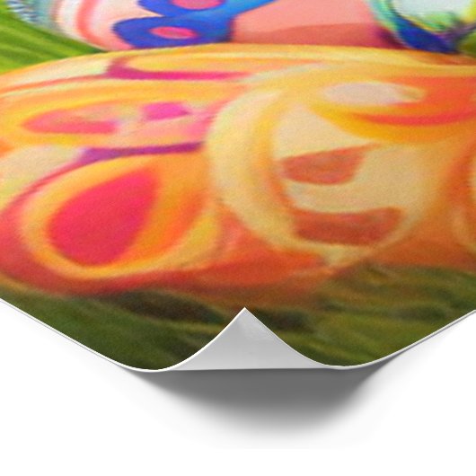 Cute Easter Bunnyfor voor een positieve stemming P Poster (Hoek)