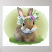 Cute Easter Bunnyfor voor een positieve stemming P Poster (Voorkant)
