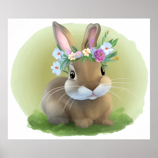 Cute Easter Bunnyfor voor een positieve stemming P Poster (Voorkant)