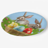 Cute Easter Bunnyfor voor een positieve stemming Papieren Bordje (Gekanteld)