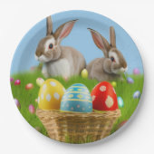 Cute Easter Bunnyfor voor een positieve stemming Papieren Bordje (Voorkant)