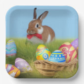 Cute Easter Bunnyfor voor een positieve stemming Papieren Bordje (Voorkant)