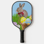 Cute Easter Bunnyfor voor een positieve stemming Pickleball Paddle (Voorkant)
