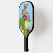 Cute Easter Bunnyfor voor een positieve stemming Pickleball Paddle (Links)