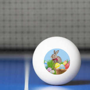 Cute Easter Bunnyfor voor een positieve stemming Pingpongbal