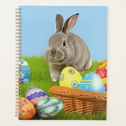 Cute Easter Bunnyfor voor een positieve stemming Planner (Voorkant)