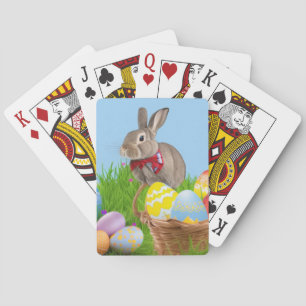 Cute Easter Bunnyfor voor een positieve stemming Pokerkaarten