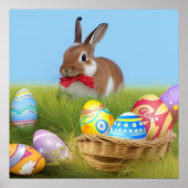 Cute Easter Bunnyfor voor een positieve stemming Poster (Voorkant)