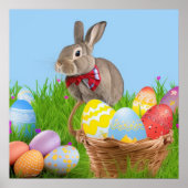Cute Easter Bunnyfor voor een positieve stemming Poster (Voorkant)
