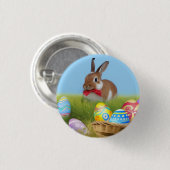 Cute Easter Bunnyfor voor een positieve stemming Ronde Button 3,2 Cm (Voorkant /achterkant)